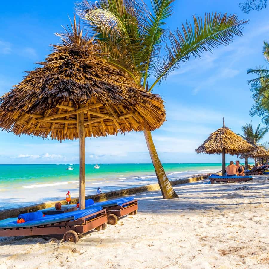 Clean and salty beach beach